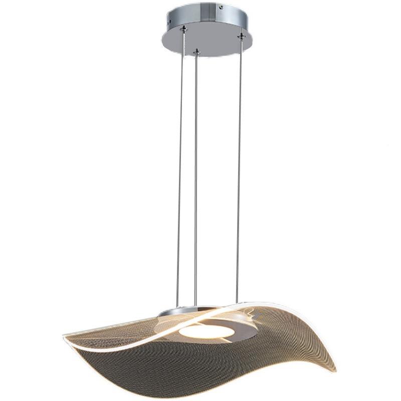 北餐厅设荷叶吊灯意草帽计吧台灯现创代简约卧208欧室led餐桌饭厅