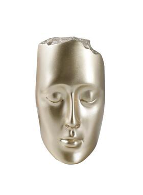 欧式创意树脂金色人脸雕塑家居客厅样板间桌面软装饰艺术品摆件