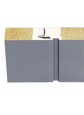 聚氨酯封边彩钢岩棉复合板防火防潮钢结构厂房外墙板规格齐全