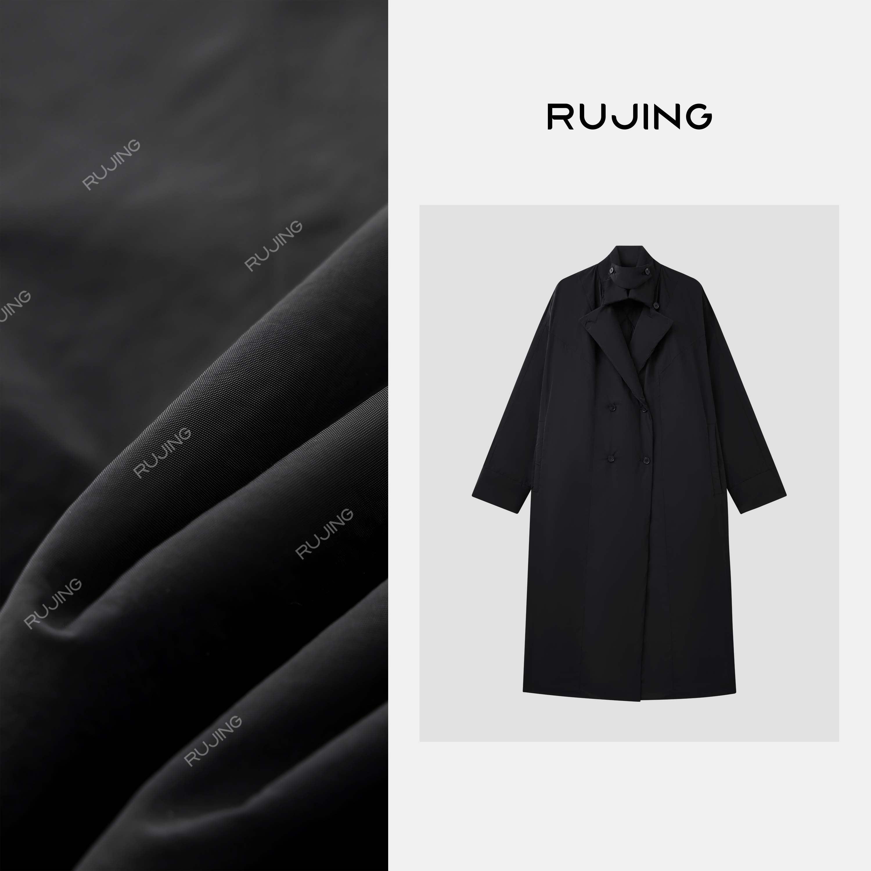 RUJING丨【慵懒慢人风】慵懒蓬松羽绒长款外套-2510YRMS124