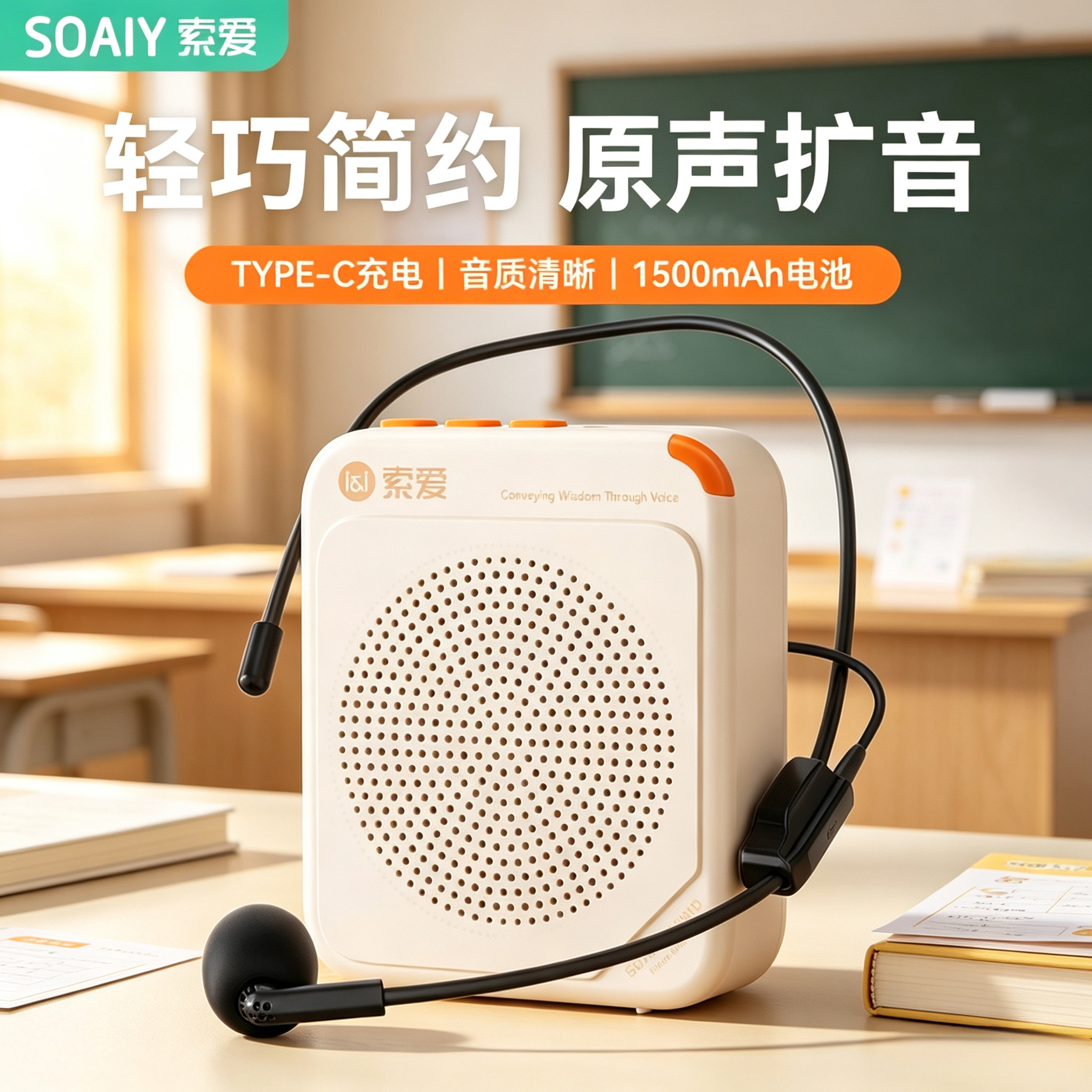 索爱S316小蜜蜂教师专用扩音器无线老师讲上课耳麦克风喇叭扬声器