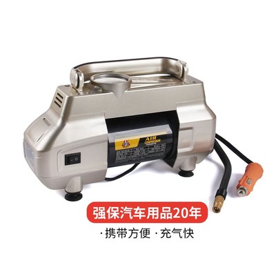 强保 双缸车载充气泵汽车用打气泵12V汽车轮胎应急电动轿车打气泵