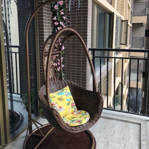真藤吊篮吊椅摇摇椅阳台卧室秋千吊摇椅室内庭院编织摇篮藤椅吊床