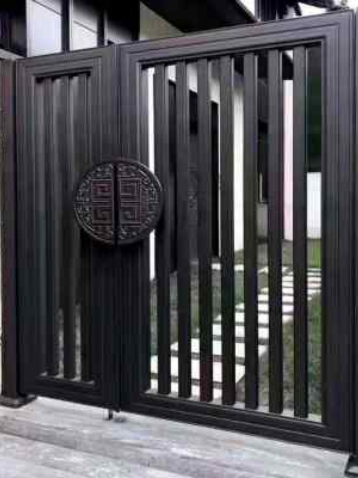 铝艺护栏新中式简约铝合金围栏现代别墅庭院大门焊接铝栏杆铁栅栏