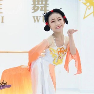 速发俏红狐少儿古典红逸狐狐仙舞蹈演出表演服小飘小唯舞独尊儿童