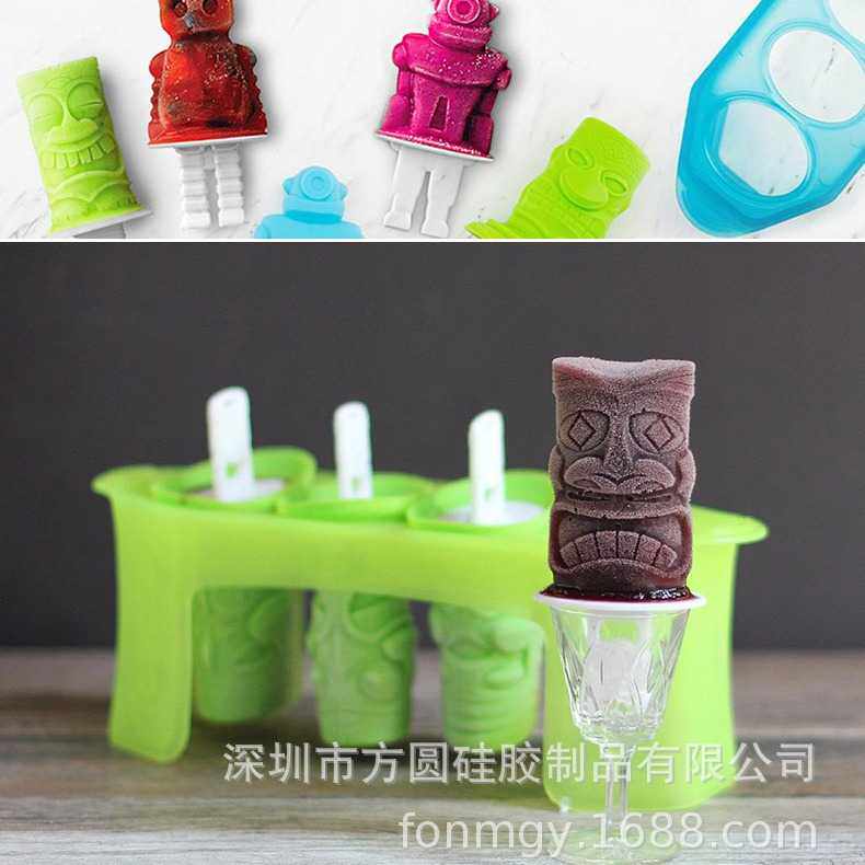 创意雪糕模具 zombie提基神像丧尸模具 家用自制冻冰棒冰淇淋模型