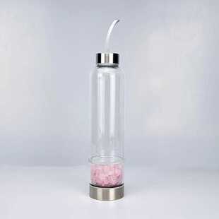 便携保温水杯净化消磁水疗杯 制 创意魔法水晶能量石玻璃杯可定