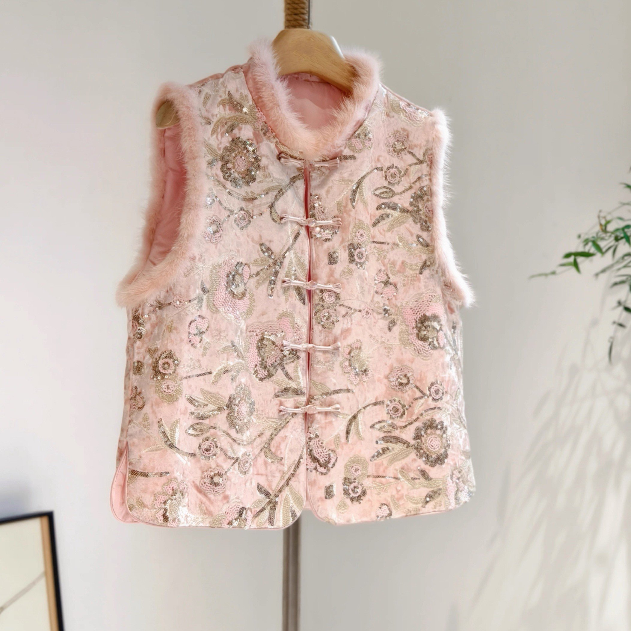 5046大货秋冬粉色新中式国风