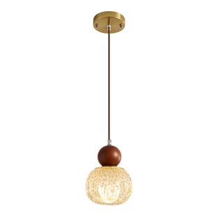 床头小吊灯卧室法式中古风吊线灯轻奢高级感可升降吧台餐桌氛围灯