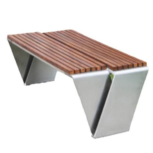 不锈钢户外长椅塑木公园椅子靠背休息椅商场等候椅休闲椅庭院座椅