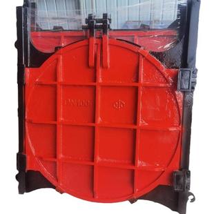 铸铁闸门可调节式双向止水闸门镶铜法兰式圆形方形拍门启闭机闸阀