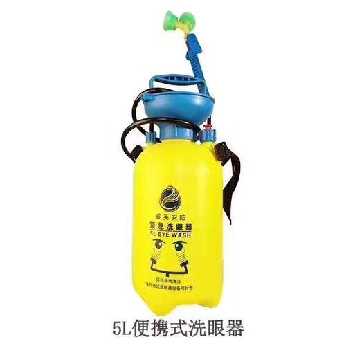便携式洗眼器8L压力冲眼器5L验厂紧急工业双口洗眼眼部应急