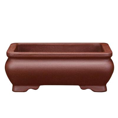 紫砂花盆仿古长方形六角客厅盆景盆榕树家用阳台绿植假山艺术摆件