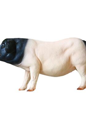 户外农家乐庭院花园装饰玻璃钢动物雕塑仿真小猪野猪模型树脂摆件