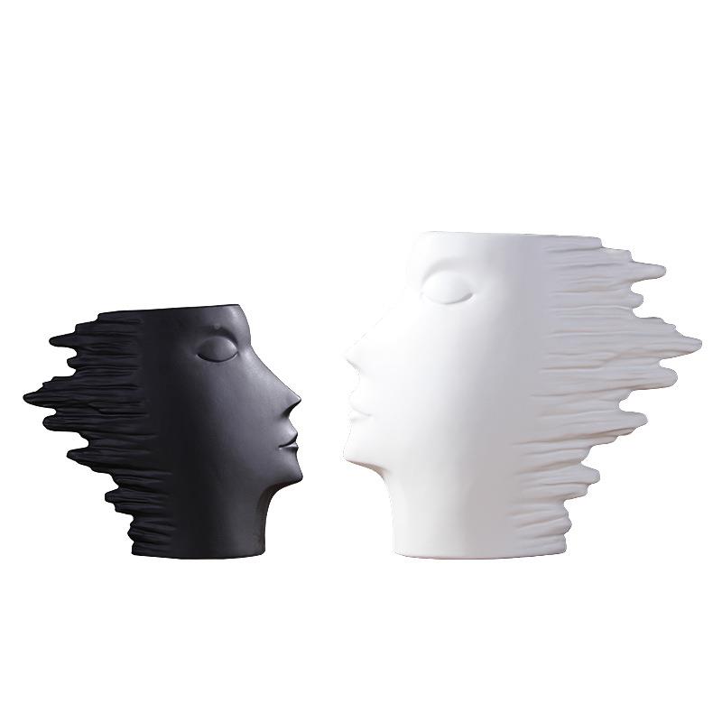 现代is简n家居饰品客厅人柜脸EXO花瓶电视酒柜装约饰品软装摆件