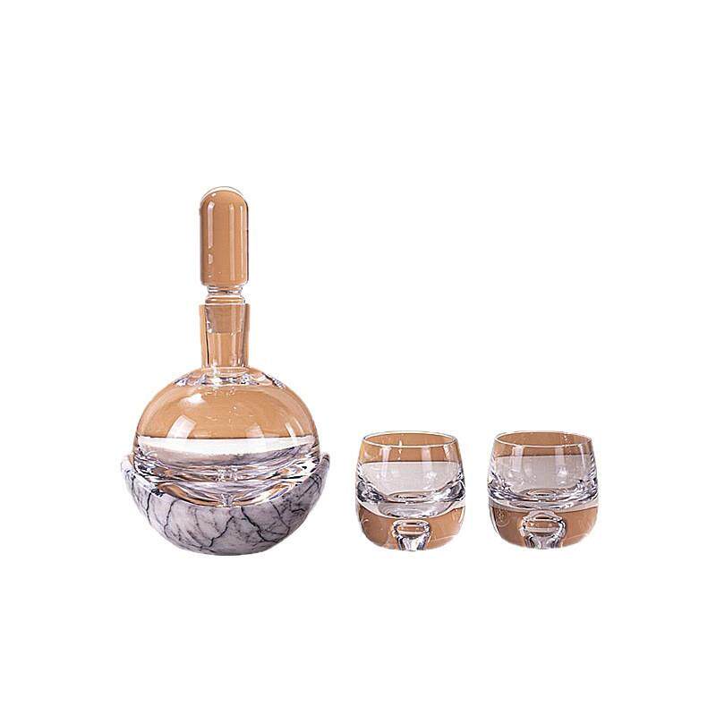 艺术玻璃酒具酒杯套装大理石瓶塞家用高颜值红酒醒酒器酒壶酒杯