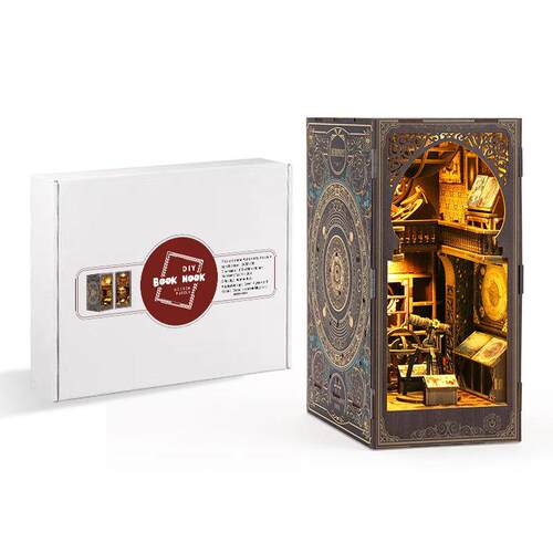 书立小屋手工拼装书立木质拼图3d立体创意booknook书立