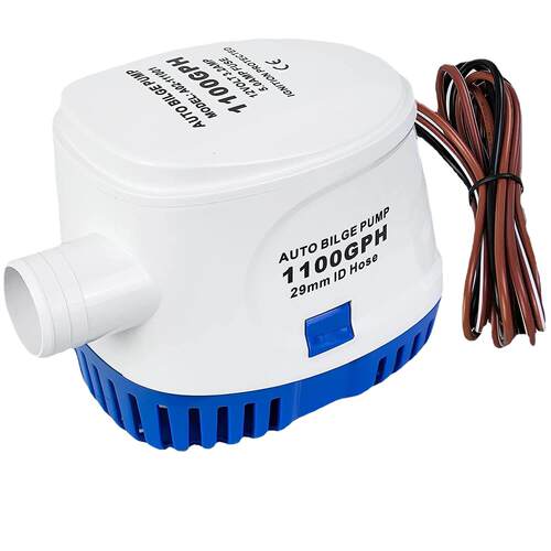 爆款定制12V24V游艇泵自动舱底泵全自动潜水泵船用排水泵1100GPH