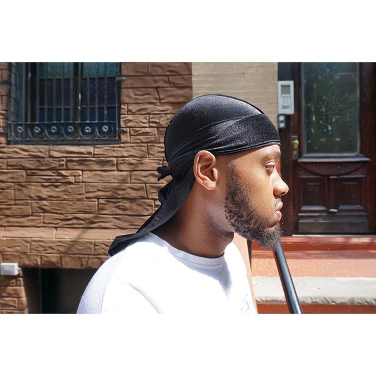 velour Hiphop VELVET DURAG head scarf 系带嘻哈丝绒街舞头巾潮