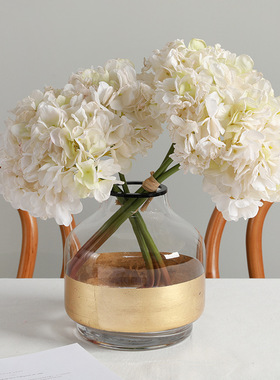 2025新款复古美式仿真绣球花束装饰客厅捧花家居婚礼礼品手工装饰