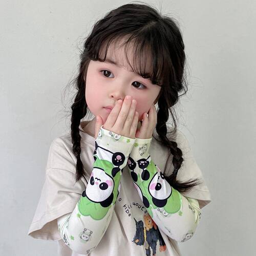 可爱儿童冰袖春夏季防晒袖套女童防紫外线冷感冰丝套袖