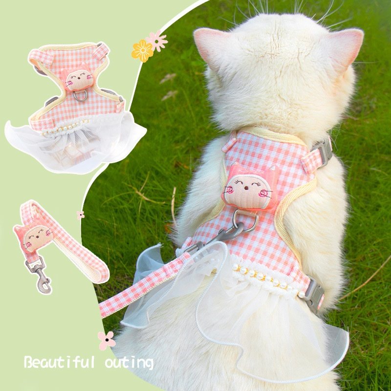 2025新款宠物防挣脱可伸缩猫咪牵引绳遛猫遛狗背带可爱猫咪牵引带,宠物/宠物食品及用品,猫牵引绳,淘宝优惠券,粉丝福利购,淘宝优惠卷
