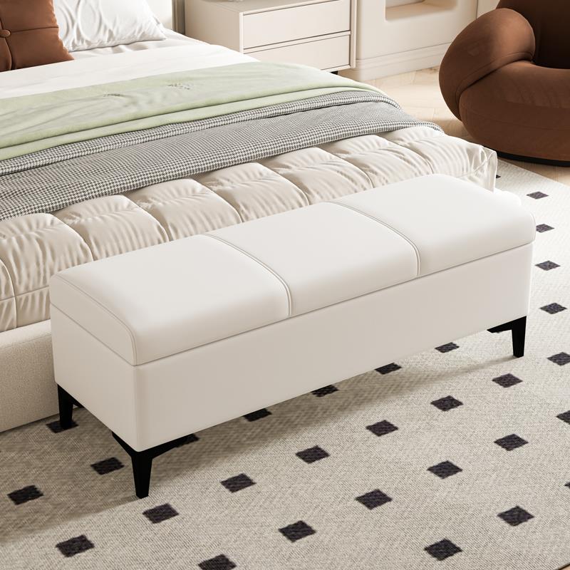 家用门口入户轻奢换鞋凳长条沙发床尾储物凳商场服装店绒布休息凳