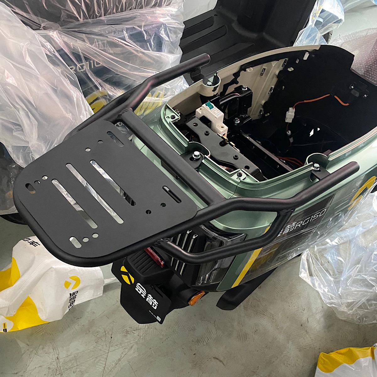 金箭赛睿RG150加厚铁尾架电动车尾箱后备箱支架外卖箱货架后衣架