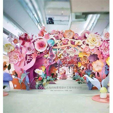 商置场美陈景装置美布置花艺景观插画陈装节日装A009置场艺术装置