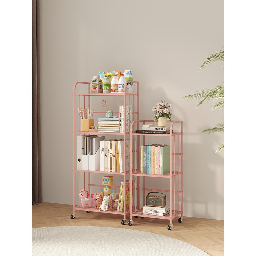 小A9L简易移书桌旁书架落地置物架客厅可ISP室动铁艺架子卧展示架