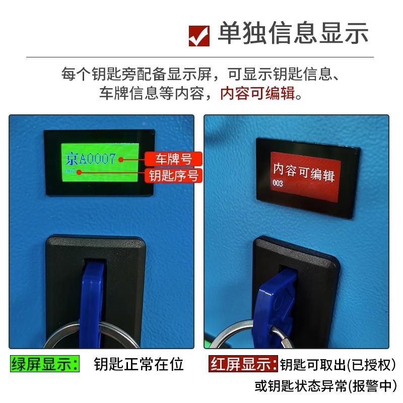 智能钥匙柜脸指纹人卡密码刷钥匙箱位单车辆钥SB-YSG匙管理箱壁挂