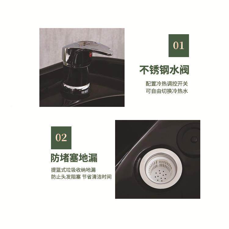 躺式头式床OLE泰理发椅发廊专用坐式冲水洗半头床洗带扶手洗头椅