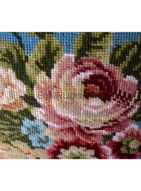 印度绒绣刺gc165nee羊毛靠套垫手工编异域风情不织绣含芯