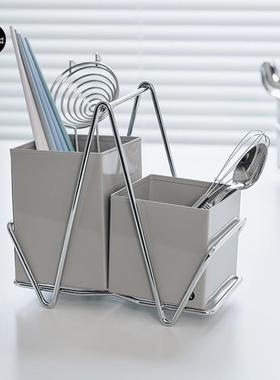 3756筷子家用筷笼厨房台面筷沥子勺子餐具收纳盒筷水筒架子子