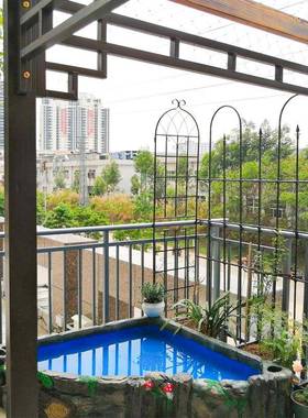 阳台件假山鱼池花别园庭院43040墅景观摆室内落地养鱼水造景装池