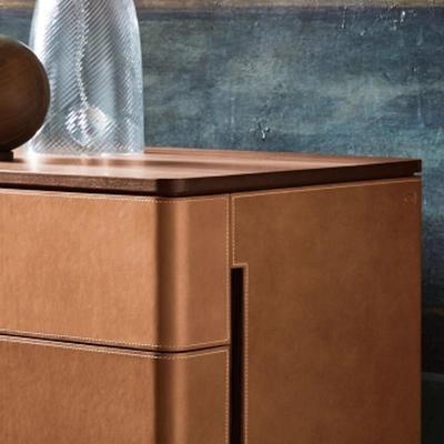 意式极简餐边柜马鞍设计师高端卧FVI皮室别客厅关收纳储玄物墅六