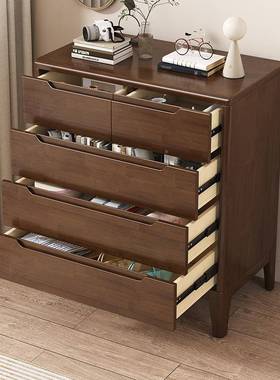 全实木斗柜客UUG厅简柜约纳柜家用五斗柜收六斗卧室口入户储门物