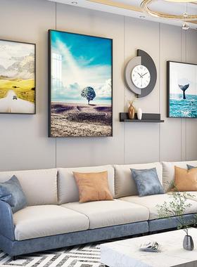 现大代款16490艺术合装饰画客厅画组壁铝合金画走廊壁挂壁饰艺术挂表