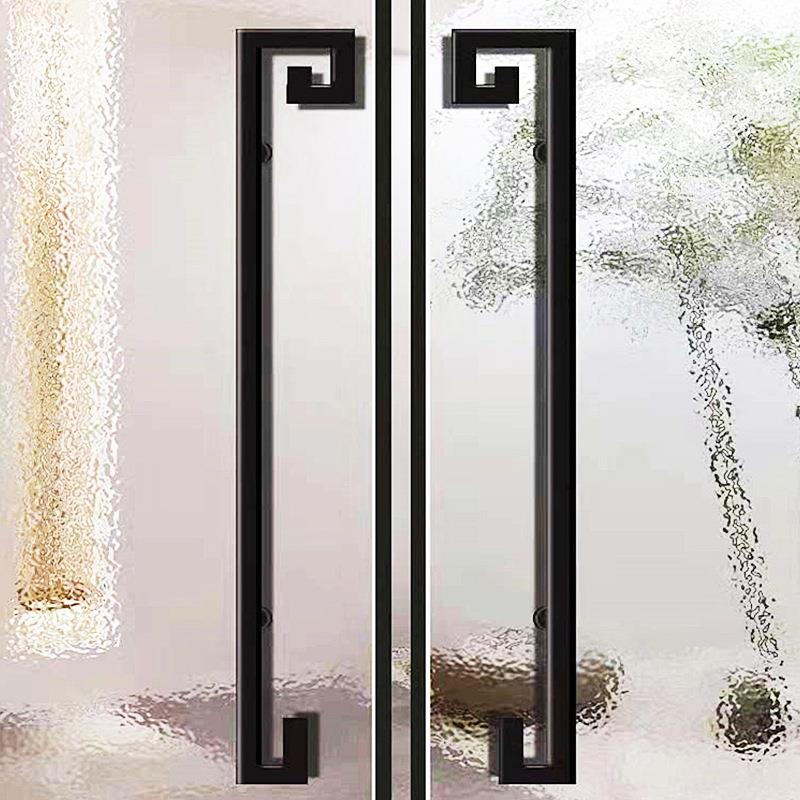 新中式不锈玻璃门手酒店包会议室大门木VIE钢门电镀钛厢金长拉拉