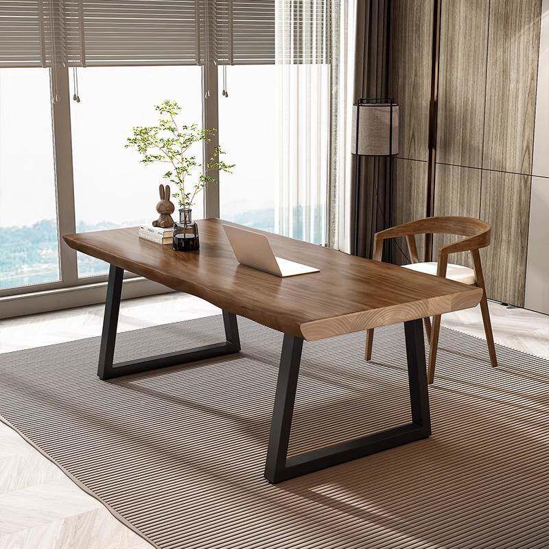 实台式电脑桌简约现代谈办公桌洽桌工作台木大SK-636板桌长条会议