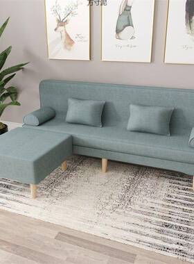 沙发小11561艺户型出双租房沙床两用可折叠人简发易网红客厅布懒