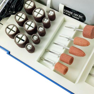 1刻2V电磨套装多功能磨雕机可调速打雕刻72411打磨工具抛光机套装