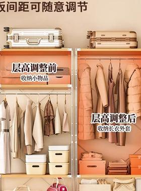 式衣帽JCI架挂衣架卧衣落地衣服置物架步入式衣日室帽间架子开放
