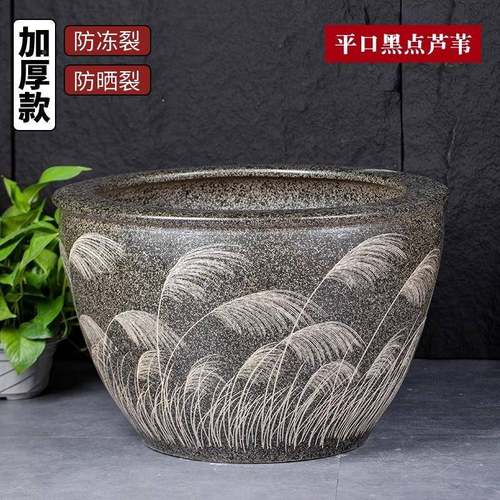 大3745型大青花瓷鱼缸1米水缸瓷陶缸睡莲盆大花荷缸碗莲缸乌龟缸