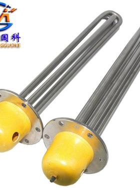 法兰式不锈钢热管工厂水箱电热导加热油180808电管加器法兰加热热