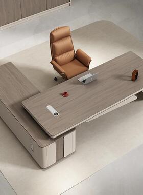 奢老板桌办桌公简轻约现代董事长公57055总裁桌大班台经理办室桌