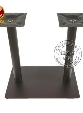 台EET订制吧脚黑色餐桌枱脚4人餐桌底架座快餐桌架长方桌餐岩板桌