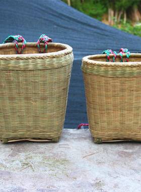 竹编篮竹背篓成人家用四川子篼买菜筐竹背筐竹采茶背舞蹈传NNH统