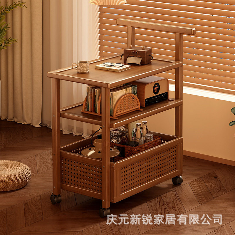 简易家用移动茶几推车小餐车客厅收纳车边几置物架沙发边桌小户型