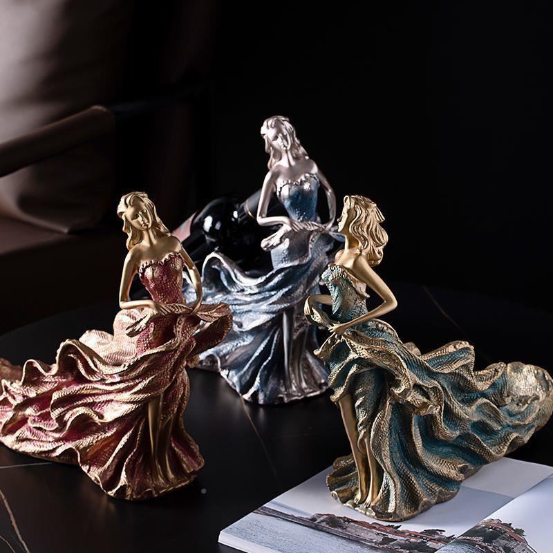 红欧式创柜意酒架KXV奢摆件酒装饰品客厅现代简约轻家